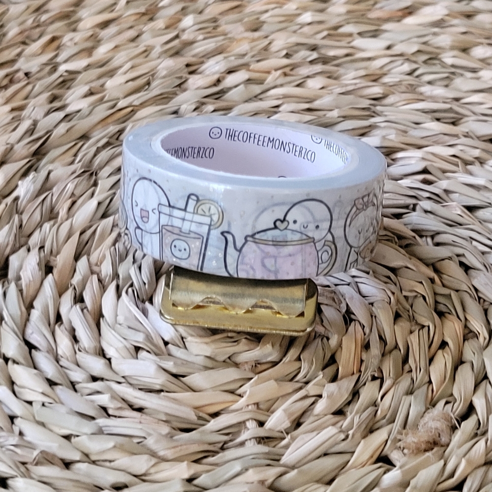 Thecoffeemonsterzco - Tea Time 2.0 washi tape - 15mm